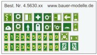 Rettungszeichen (grün), M1:20, deutsch